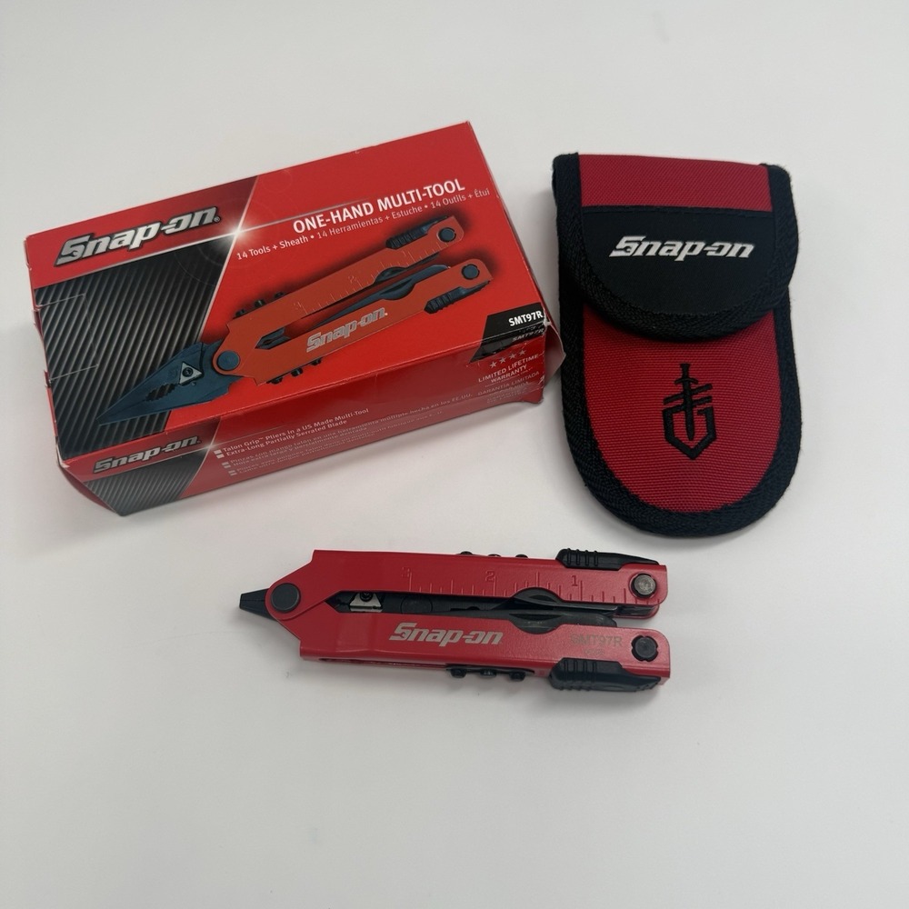 Snap On Tools SMT97R Red Powder Coated Stainless Steel Multi Tool Case EUC